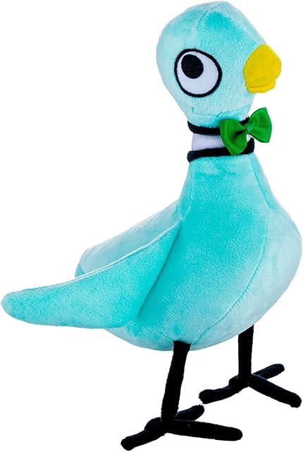 The Don't Let The Pigeon Drive The Bus Plush for Mo Willems Pigeon Books Series Pigeon Stuffed Animal, Book Characters Plush Gifts for Kids(Light Blue)