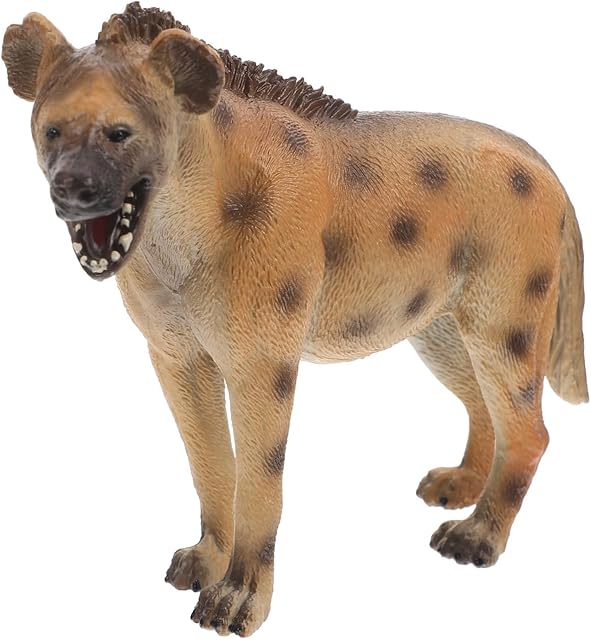 The Hyena Toy, 4PCS Realistic Hyena Figurine Set Wildlife Animal Models for Kids Educational Toys Jungle Themed Room Decor African Animal Collection