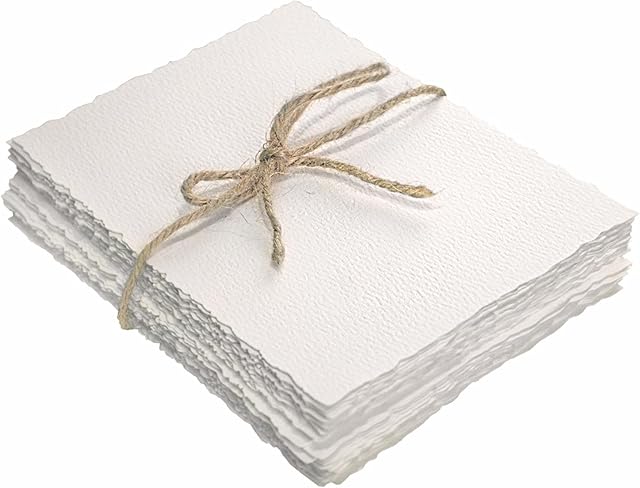 The 50 Sheets Textured Paper 4 x 6 inch, Cold Press Watercolor Paper 140lb/300 GSM,Textured Handmade Paper for Watercolors,Cards,Crafts,Wedding Invitations