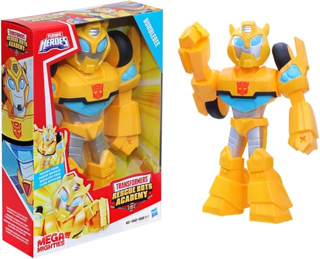 The Transformers Playskool Heroes Rescue Bots Academy Mega Mighties Bumblebee Collectible 10" Robot Action Figure, Toys for Kids Ages 3 & Up (Amazon Exclusive)