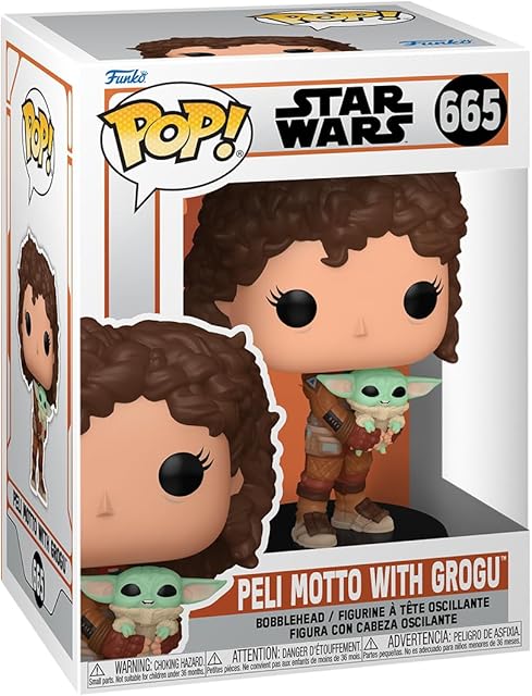 The Funko POP! Vinyl: Star Wars: The Mandalorian S9 - Peli Motto with Grogu - The Child - Baby Yoda - Collectable Vinyl Figure - Gift Idea - for Kids & Adults