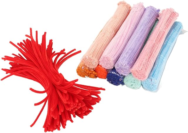The 1000pcs 12 Pipe Cleaners Chenille Stems DIY Art Craft Decorations