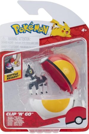 The Pokémon Zebibron and Speed Ball Clip 'N' Go Includes a 2-inch Battle Figure and Speed Ball Accessory.