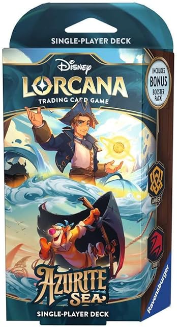 The Ravensburger Disney Lorcana TCG: Azurite Sea - Amber & Ruby Single-Player Starter Deck | Engaging Gameplay | Over 200 Original Disney Artworks | Ideal for Ages 8+