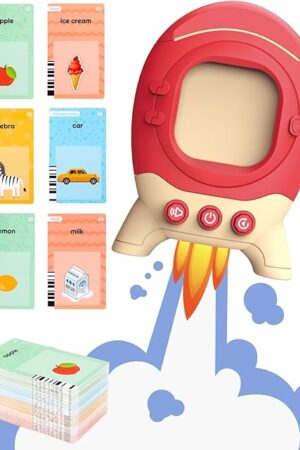 The Rocket Sight Words Flash Cards Kindergarten Autism Sensory Toys Learning Materials 120Pcs Talking Audible Flash Cards for Toddlers Educational Montessori Toys for 2 Year Old