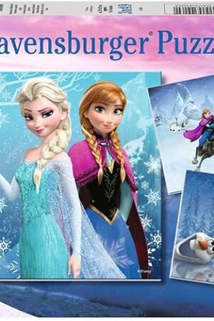 The Ravensburger Disney Frozen Winter Adventures Puzzle Set - 3 x 49-Piece Jigsaw Puzzles for Kids | Unique Piece Design | Enhances Concentration & Creativity | FSC-Certified Materials