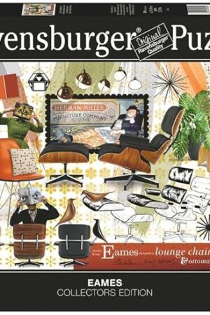 The Ravensburger Eames Design Classics Jigsaw Puzzle - 1000 Pieces | Unique Mid-Century Design Montage | Softclick Technology Ideal for Adults and Puzzle Enthusiasts
