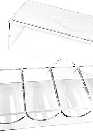 The Poker Chip Holder Tray Racks - 1Pack Clear Acrylic Chips Rack Case with Cover Poker Table Accessories