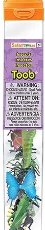 The Safari Ltd. Insects TOOB - 14 Mini Figurines: Caterpillar, Dragonfly, Centipede, Grasshopper, Ladybug, Spider, Bee, Scorpion, Mantis, & More - Educational Toy Figures for Boys, Girls & Kids Ages 3+