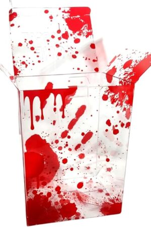 The Red Blood Splatter Box Protector - 0.5mm Thick Protective Plastic Case Compatible with 4-Inch Funko Pop Figures - 2-Buckle Design, Strong Tab Locks, Easy to Clean - 3-Pack