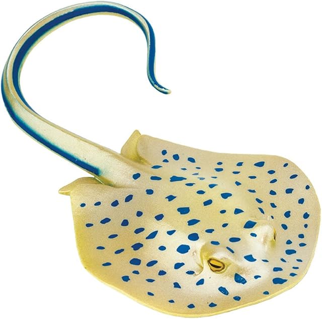 The Safari Ltd. Blue Spotted Ray Figurine - Lifelike 6.5" Model Figure - Educational Toy for Boys, Girls, and Kids Ages 3+