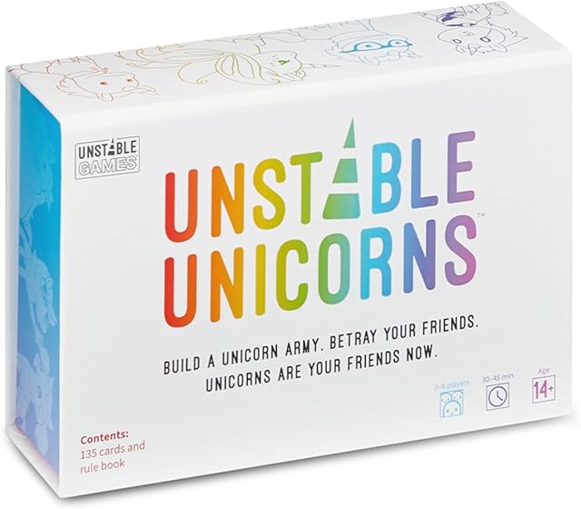 The Unstable Unicorns Base Game - Competitive Award-Winning Card Game For Kids, Teens, Adults 2-8 Players, Family Game Night