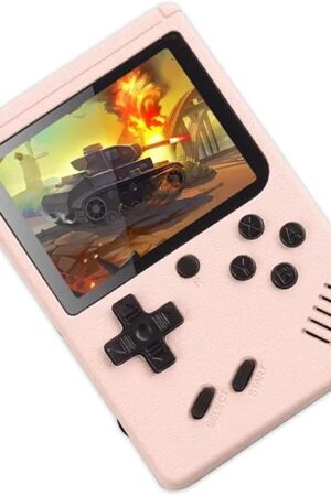 The Portable Handheld Game Consoles with 400 Classic Games,3" TFT Screen Retro Mini Video Game Console,Support for Connecting TV and Two Players Gaming,Christmas Birthday Gift for Kids,Adults(Pink) (400)