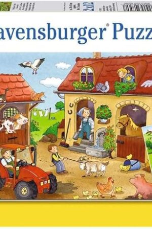 The Ravensburger Working on The Farm Jigsaw Puzzle (2 x 12 Piece)