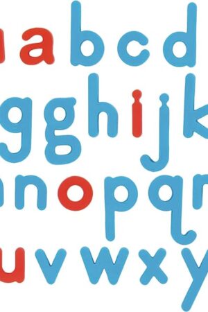 The Really Good Stuff Color-Coded Magnetic Letters - 80 Lowercase Letters (Red Vowels, Blue Consonants)