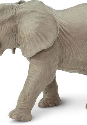 The Safari Ltd. African Elephant Toy Figurine - Detailed, Hand-Painted 6.5" Wildlife Model Figure - Safe and Educational Toy for Boys, Girls & Kids Ages 1+