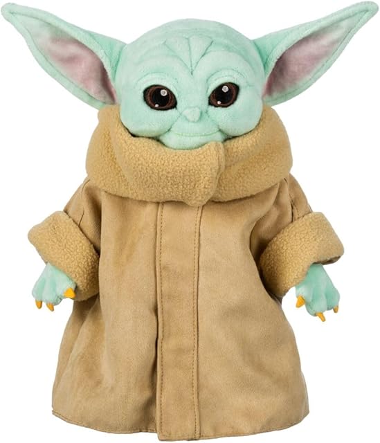 The Disney Store Unisex-Children Grogu Star Wars Toy - Baby Yoda Plush from The Mandalorian - Soft and Snuggly Baby Yoda Dis Plush with Embroidered Features - Perfect Cuddly Galactic Companion for Fans