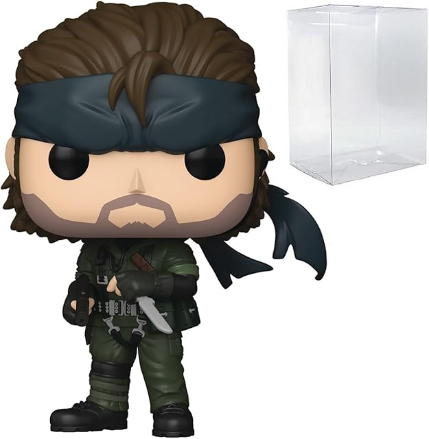 The POP Games: Metal Gear Solid - Naked Snake Funko Vinyl Figure (Bundled with Compatible Box Protector Case), Multicolored, 3.75 inches