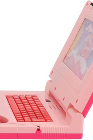 The RiToEasysports Kids Learning Laptop, Plastic High Simulation Educational Toddler Learning Computer Toy with (Retractable Mouse) Electronic Toy