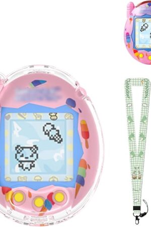 The Protective Case for Tamagotchi Connection – Clear PC Hard Shell Cover for Tamagotchi Connection Electronic Pet,Waterproof Sweatproof Washable Shockproof Anti-Drop 360° Full Protection(Clear)