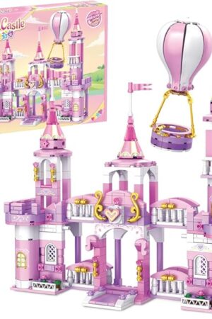 The Princess Castle Girls Building Blocks Toys 541 Pieces Multi Shaped Castle Hot Air Balloon Toys for Girls Construction Bricks Christmas Birthday Gift for Kids Age 6-12 and Up