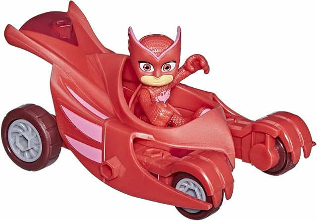 The Hasbro PJ Masks Toys Owl Glider Toy Car with Owlette Action Figure, Superhero Toys, Preschool Toys, PJ Masks Toys for 3 Year Old Boys and Girls and Up