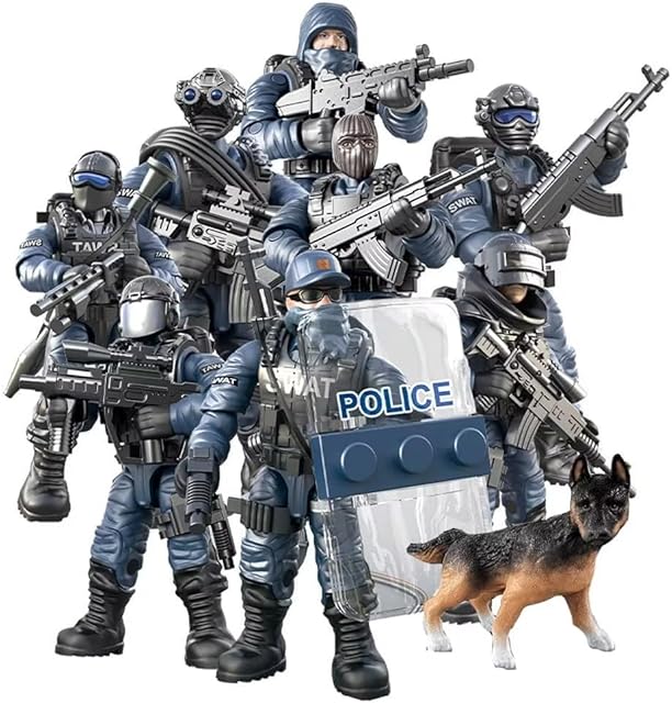 The YEIBOBO ! Special Forces Mini Military Action Figure with Weapons and Accessories (Lightning SWAT Team XJ-9902)…