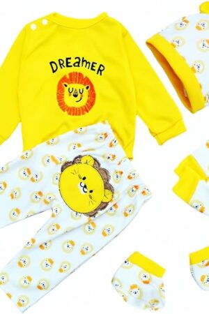 The Reborn Baby Dolls Clothes 22 inch Little Lion Outfit Accessories 5pcs Set for 17-22 Inch Reborn Doll Newborn Girl&Boy Clothes Set
