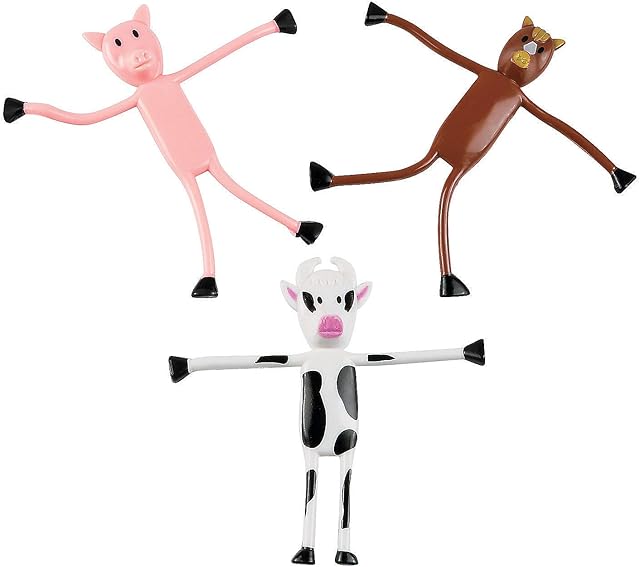 The Fun Express - Bendable Farm Animals - Toys - Character Toys - Bendables - 24 Pieces