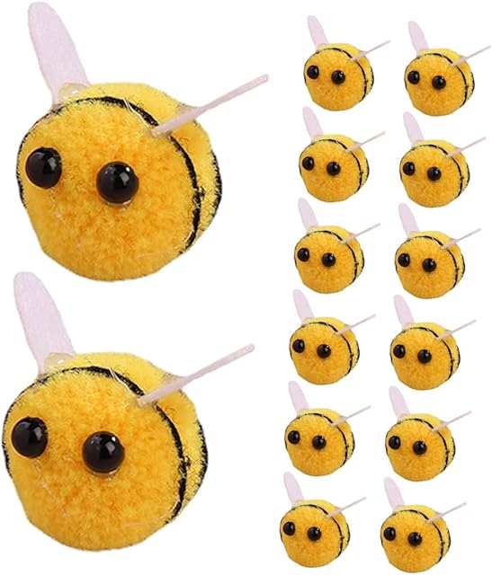 The VANZACK 50pcs Wool Felt Bee Craft Supplies for Boys and Girls DIY Decorations for Birthday Parties Festivals and Costumes Cute Bee Accessories for Arts and Crafts Projects