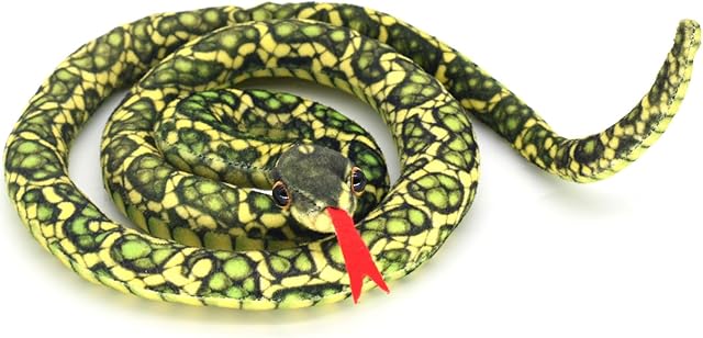 The 3.6 ft Long Soft Snake Dolls, Cute Stuffed Animals Plush Pranks Spoof Stuff Toys, Gifts for Kids, Child, Birthday, Halloween, Christmas, Home Decor (Green)