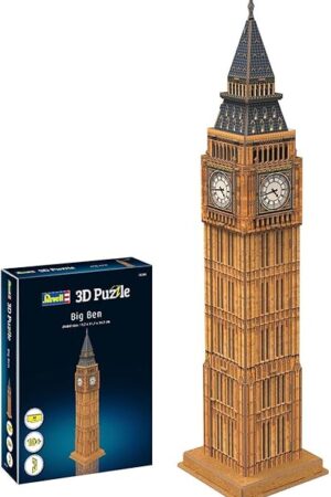 The Revell Big Ben London 3D Puzzle Building Crafts for Adults and Kids Ages 10 Years and up - 44 Pieces