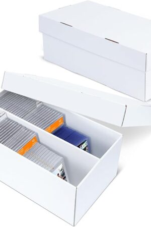 The Pulchra 2 Pack Trading Graded Card Storage Box - 2 Rows Graded Card Case Holds 88 PSA Slab Cards, Graded Card, Cardboard Holder Organizer Boxes with Dividers for Sport Cards PSA/GMA/CSG/SGC/HGA/MTG