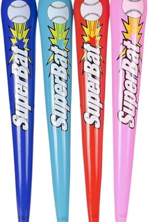 The Rhode Island Novelty 42" Inflatable Colored Baseball Bats, 12 Pieces per Order - Assorted Colors