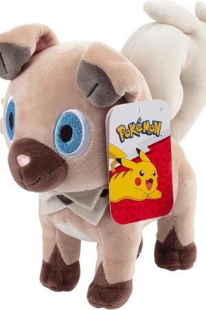The Pokémon 8" Rockruff Plush - Officially Licensed - Generation 7 Sun and Moon Figure - Authentic Soft Stuffed Animal Dog Toy - Holiday Christmas Stocking Stuffer Gift for Kids, Boys, Girls - 2+