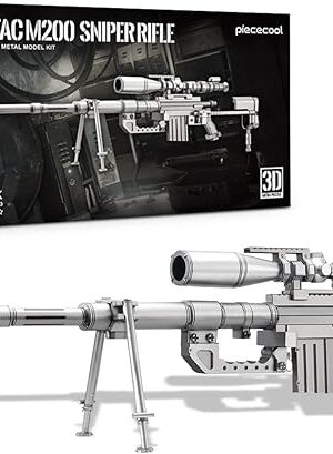 The Piececool 3D Metal Puzzles for Adults, CheyTac M200 Sniper Rifle Gun Model Building Kits Brain Teaser Puzzle Hobbies for Men, Great Birthday Gifts