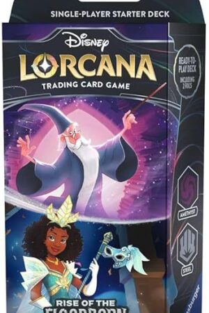 The Ravensburger Disney Lorcana TCG: Rise of The Floodborn - Amethyst & Steel Single-Player Starter Deck | Engaging Gameplay | Over 200 Original Disney Artworks | Ideal for Ages 8+
