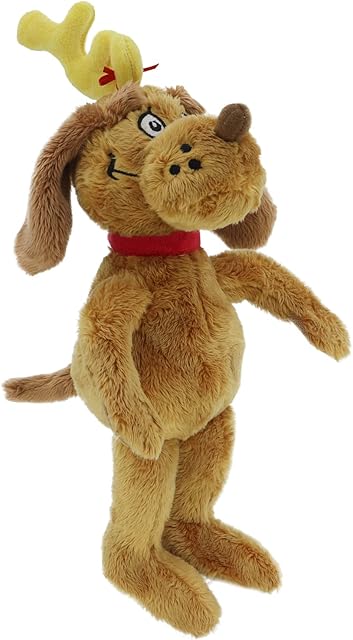 The RELIGES Green Christmas Monster Plush Toy – Soft Christmas Stuffed Animal Doll for Boys and Girls, Perfect for Christmas Decorations and Gifts (Dog)