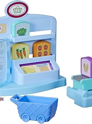 The Peppa Pig Peppa’s Adventures Peppa’s Supermarket Playset Preschool Toy: Includes 2 Figures and 8 Themed Accessories; for Ages 3 and Up