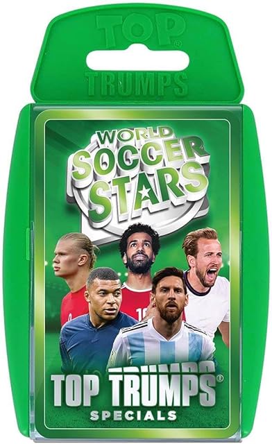 The Top Trumps Card Game World Soccer Stars - Family Games for Kids and Adults - Learning Games - Kids Card Games for 2 Players and More - Kid War Games - Card Wars - for 6 Plus Kids
