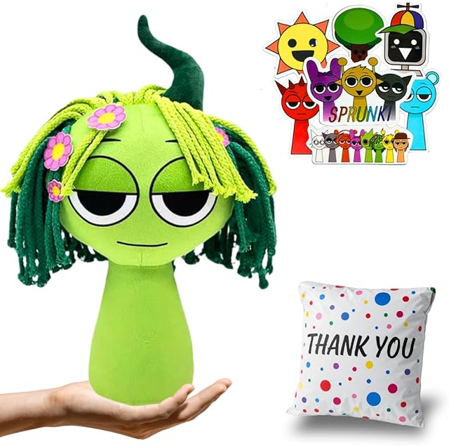 The Sprunki Plush Toy – 12? Premium Stuffed Character Doll with 50 Stickers & Gift Bag | Soft Plushies for Kids Room Decor, Cuddling, or Play | Choose Sky, Pinki, Oren, Simon, Mr. Fun Computer & More