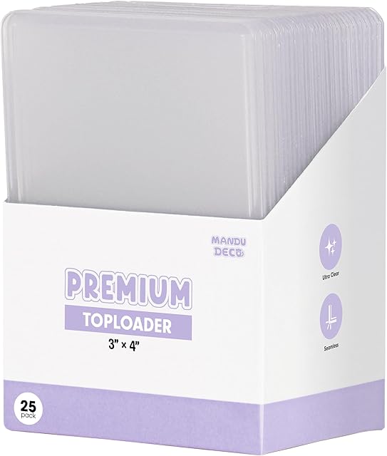 The Toploaders for Kpop Album Photocards or Trading Cards, 3" x 4" (Pack of 25)