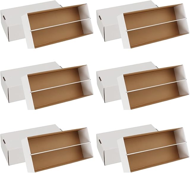 The Trading Card Storage Box, 1600 Count Card Storage Boxes, Bulk Cards Storage Box Sports Cards Cases Graded Cardboard Boxes for Basketball Sports Collector (6 Set)