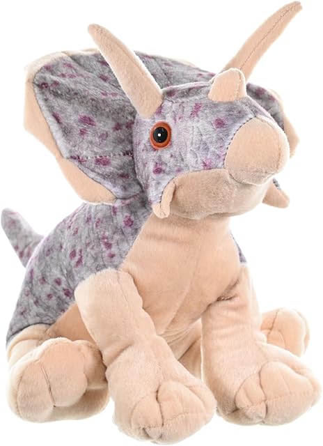 The Wild Republic Triceratops Plush, Dinosaur Stuffed Animal, Plush Toy, Gifts For Kids, Cuddlekins 12", Multicolor, Model:10960