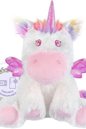 The Rainbow Unicorn Plush, Warmable & Coolable Stuffed Animal, Lavender Scented Heating Pad for Relaxation, Cute Unicorn Gifts for Kids & Adults