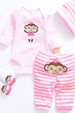The Reborn Baby Girl Doll Clothes 20-22 Inches Newborn Baby Girl 4 Pieces Accessories Set
