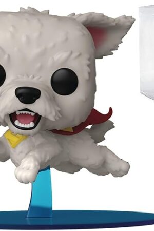 The POP DC: Superman 2025 - Krypto #565 Funko Vinyl Figure (Bundled with Compatible Box Protector Case), Multicolor, 3.75 inches