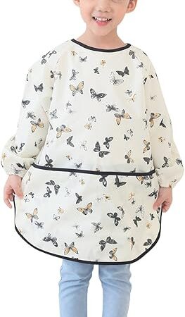 The Plie Kids Waterproof Art Smock – Long Sleeve Apron for Painting, Baking, Sensory Play (Ages 1–10)