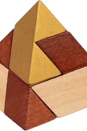 The Professor Puzzle: Great Pyramid of Giza - 3D Wooden Handheld Brainteaser, 7 Wonders of The World, Logic & Precision Challenge, Lost & Found Collection