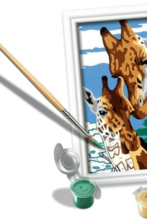 The Ravensburger Cute Giraffes Paint by Numbers Kit for Kids - 23615 - Painting Arts and Crafts for Ages 7 and Up